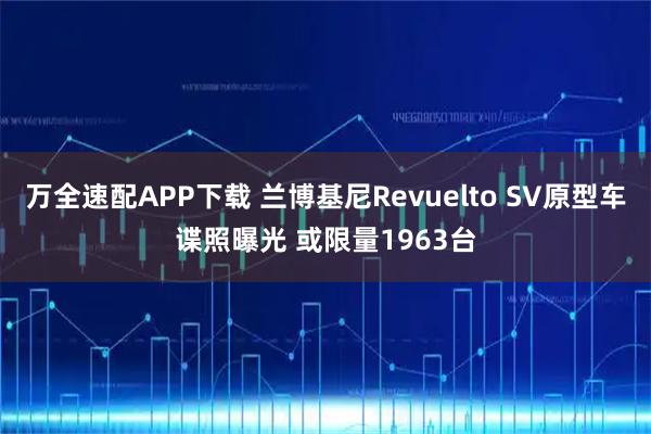 万全速配APP下载 兰博基尼Revuelto SV原型车谍照曝光 或限量1963台